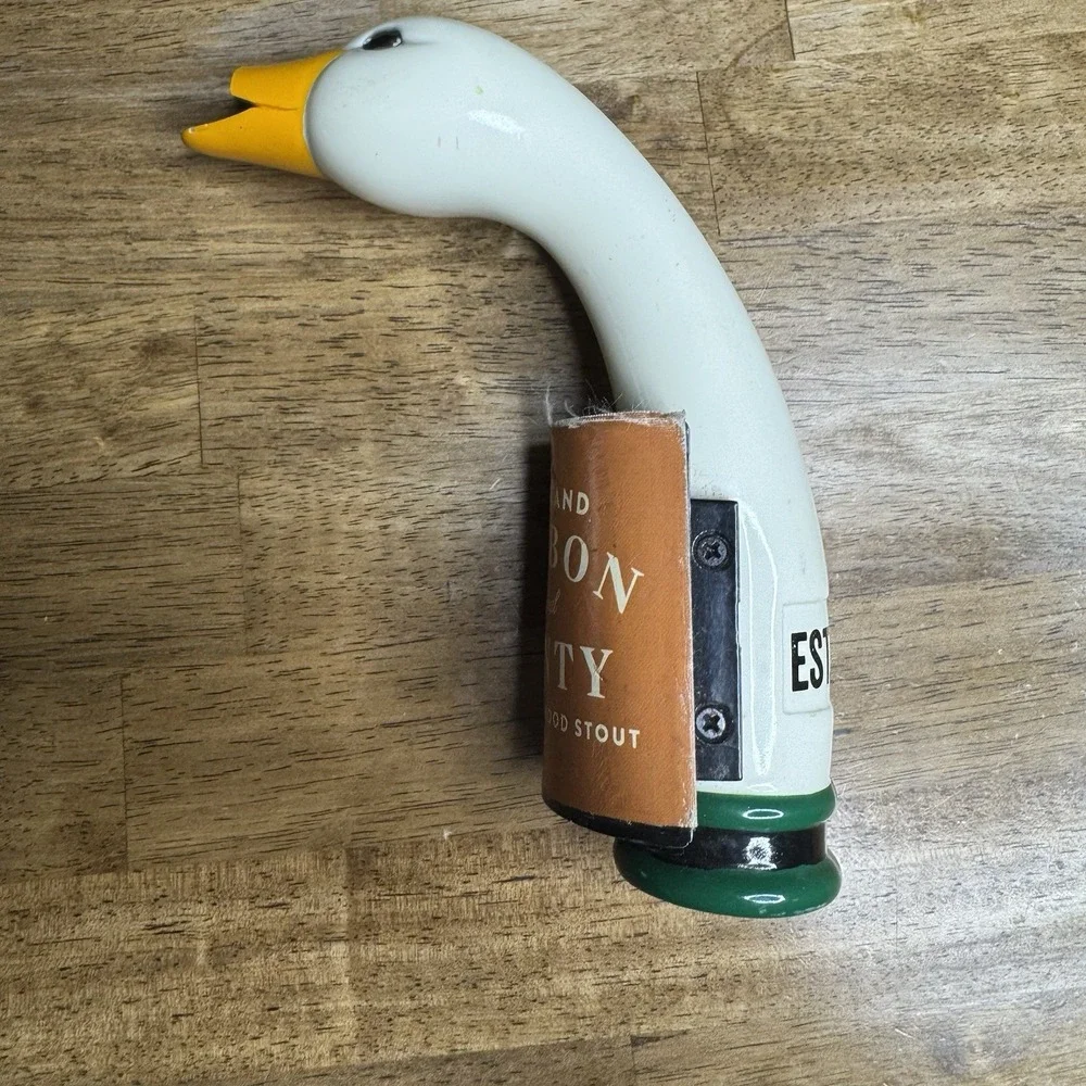 Goose Island Bourbon County Beer Tap Handle Goose Head Figural Damaged Beak